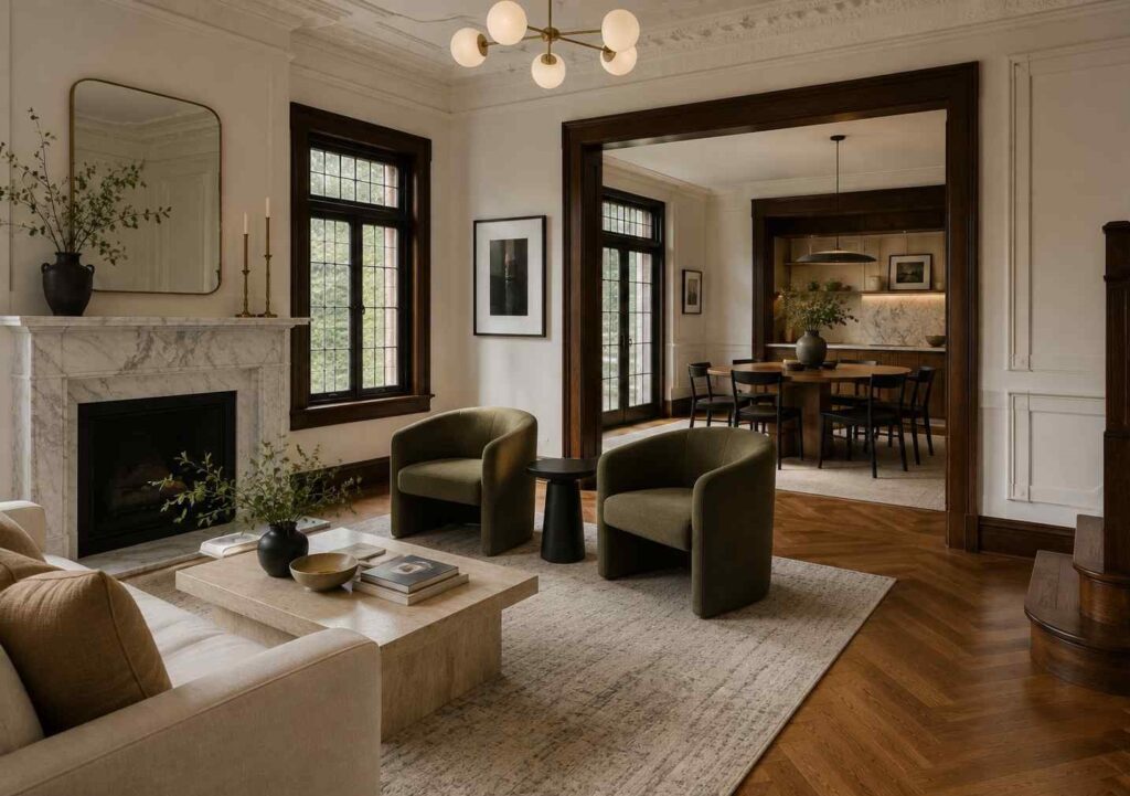 Keep the details that make your home special. Dimora Interiors blends heritage character with modern European touches. Book your consult now.